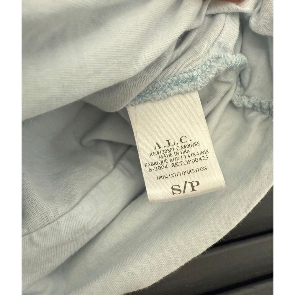 A.L.C Monica Wrap Cotton T-Shirt - Picture 7 of 8